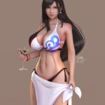 《最终幻想7》蒂法3D绝美新图 气质高贵魅力足